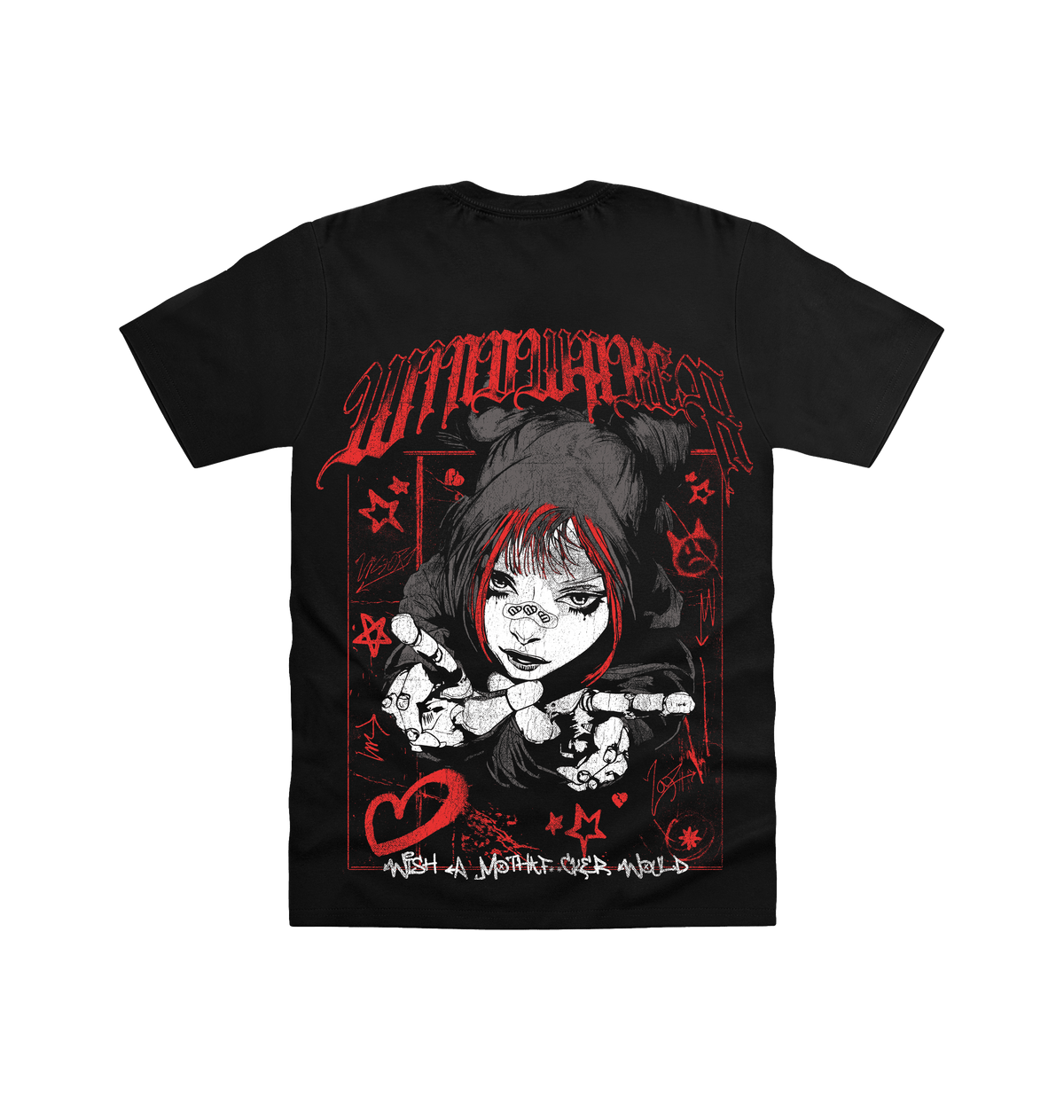 Black Printed T-shirt Back