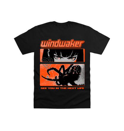 Black Printed T-shirt Back