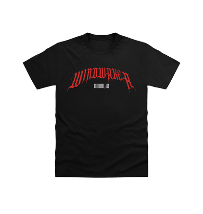 Black Printed T-shirt Front